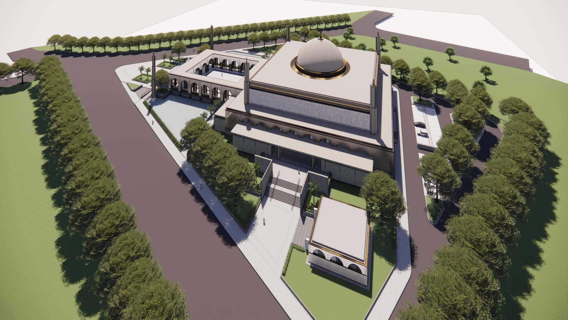 HI MOSQUE, Batulicin, Architecture, Interior, Conceptual